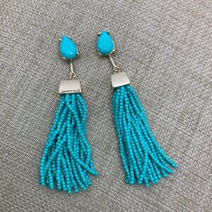 Premier Designs Vintage Faux Turquoise Beaded Inter-Changeable Earrings